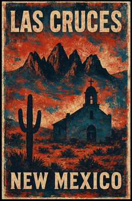 Vintage Las Cruces Travel Collector Poster