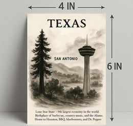 Texas The Lone Star State Poster PosterGoat