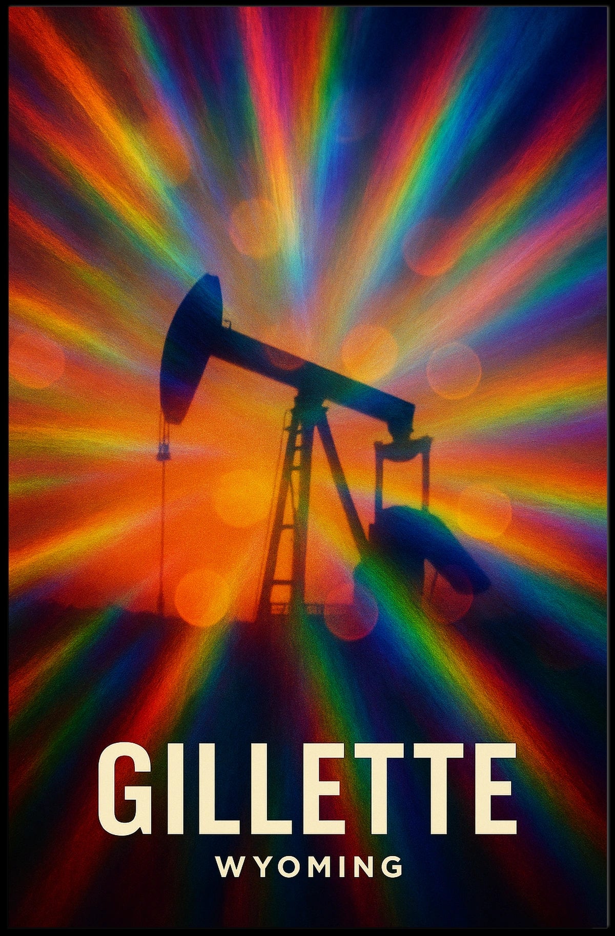 Gillette Wyoming Energy Color Travel Impressionism Poster
