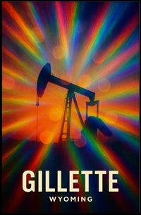 Gillette Wyoming Energy Color Travel Impressionism Poster