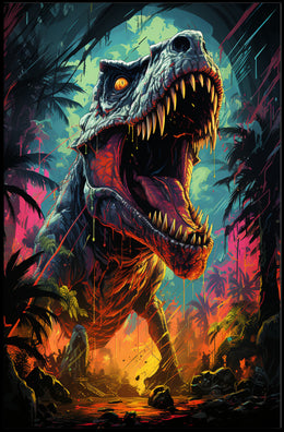 Roaring Prehistoric Majesty Poster PosterGoat