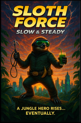Sloth Force Slow Steady Poster
