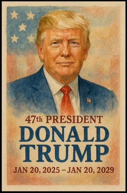 Donald Trump 47th President Scenic Wall Art Print Political Memorabilia Decor Wanderlust Lovers Poster