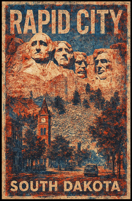 Iconic Mount Rushmore Vintage Heritage Travel Destination Americana Nostalgic Decor Collectors Edition Poster