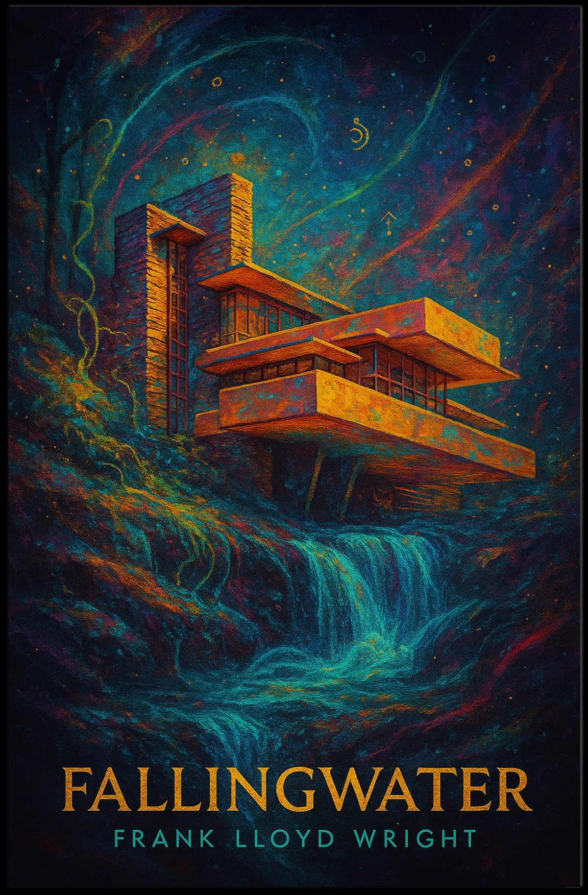 Fallingwater Frank Lloyd Wright Poster