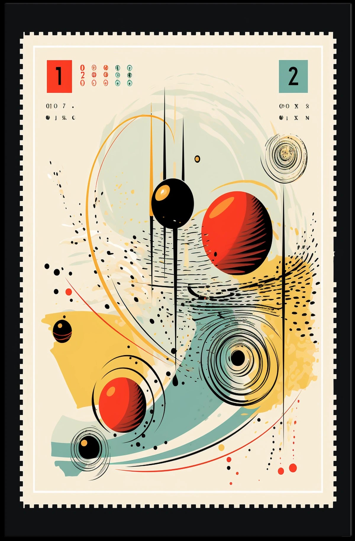 Abstract Cosmic Geometric Art Futuristic Sci-Fi Poster