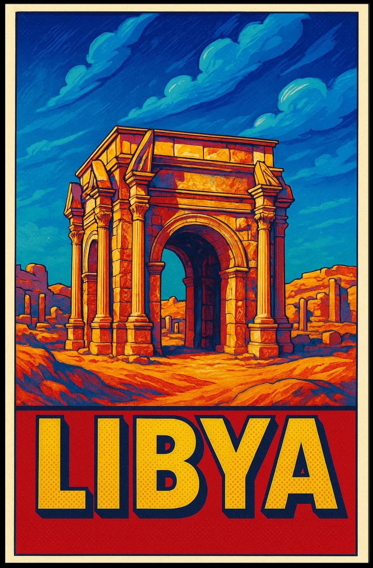 Libya Ancient Ruins Poster