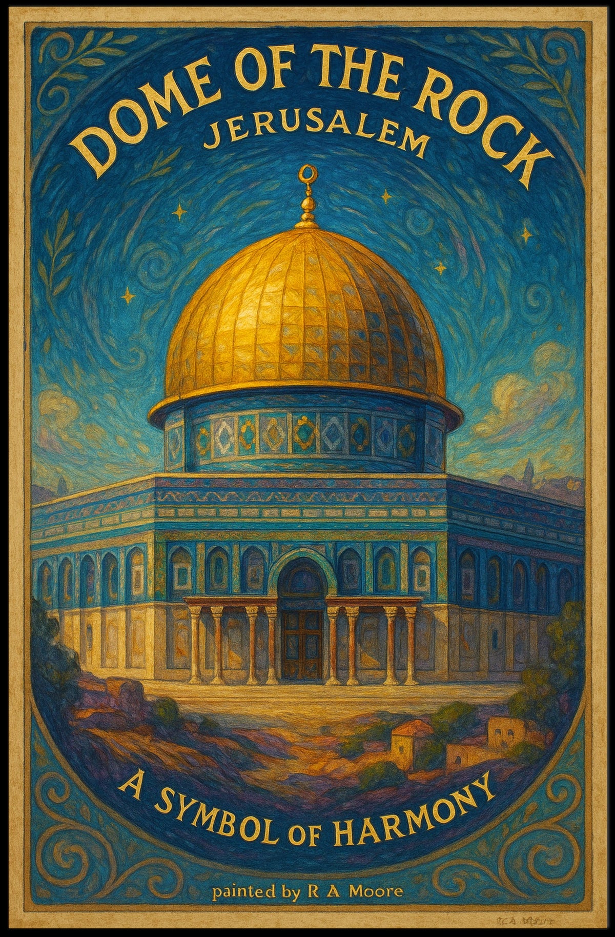 Dome Of The Rock A Symbol Of Harmony Poster
