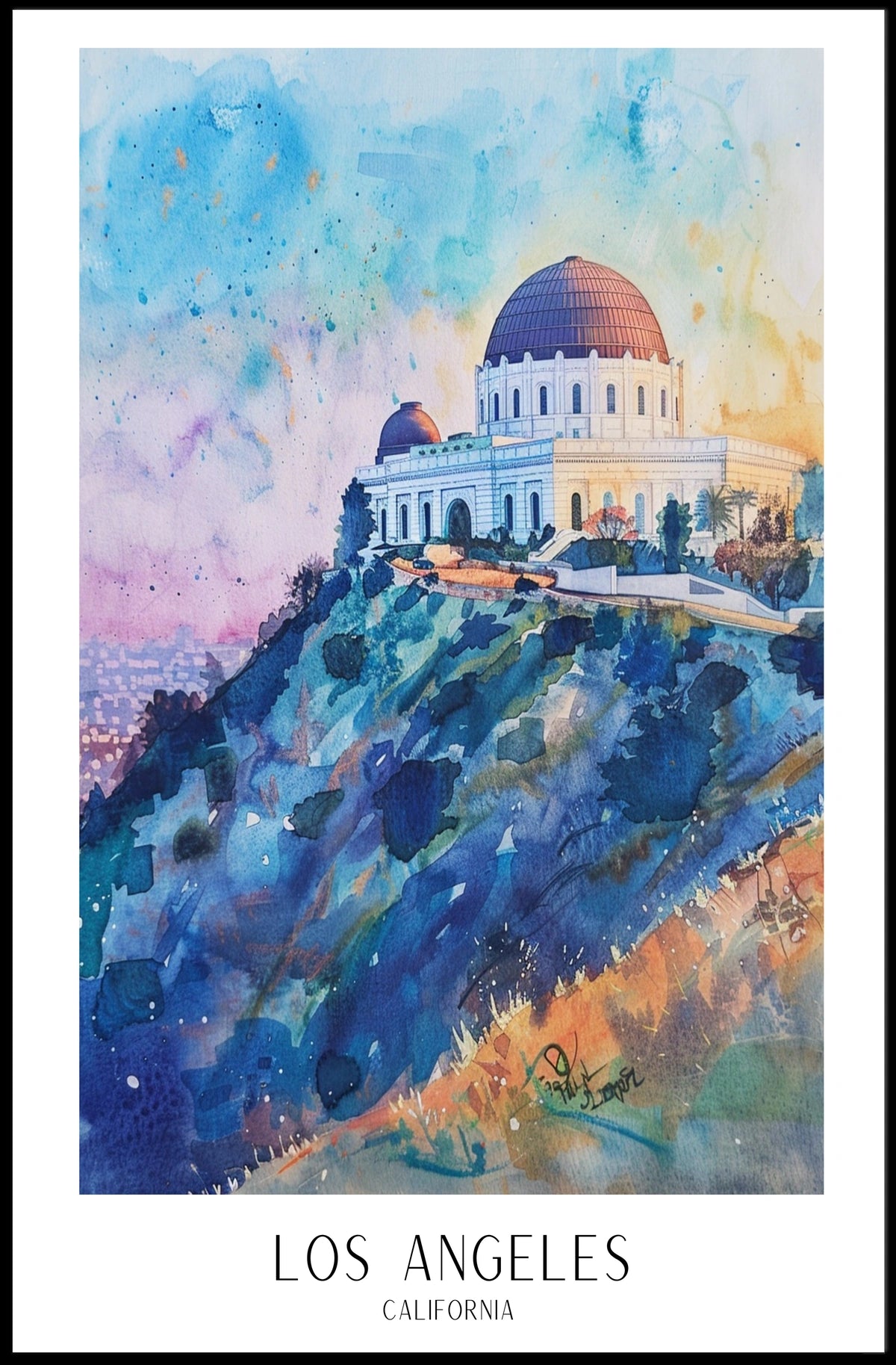 Los Angeles Skyline Poster