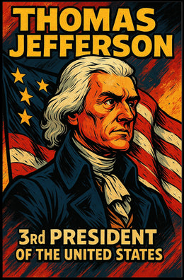 Thomas Jefferson Third President Poster Wall Art Decor