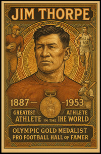 Celebrating Jim Thorpe Legendary Athlete Poster