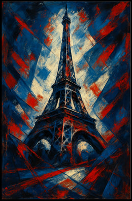 Eiffel Tower in Abstract Colors Poster
