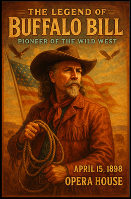 The Legend Of Buffalo Bill Poster Vintage Wall Art