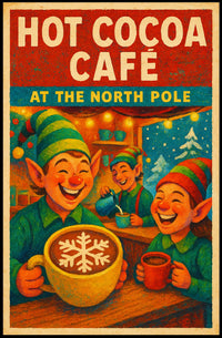 Hot Cocoa Café At The North Pole Poster
