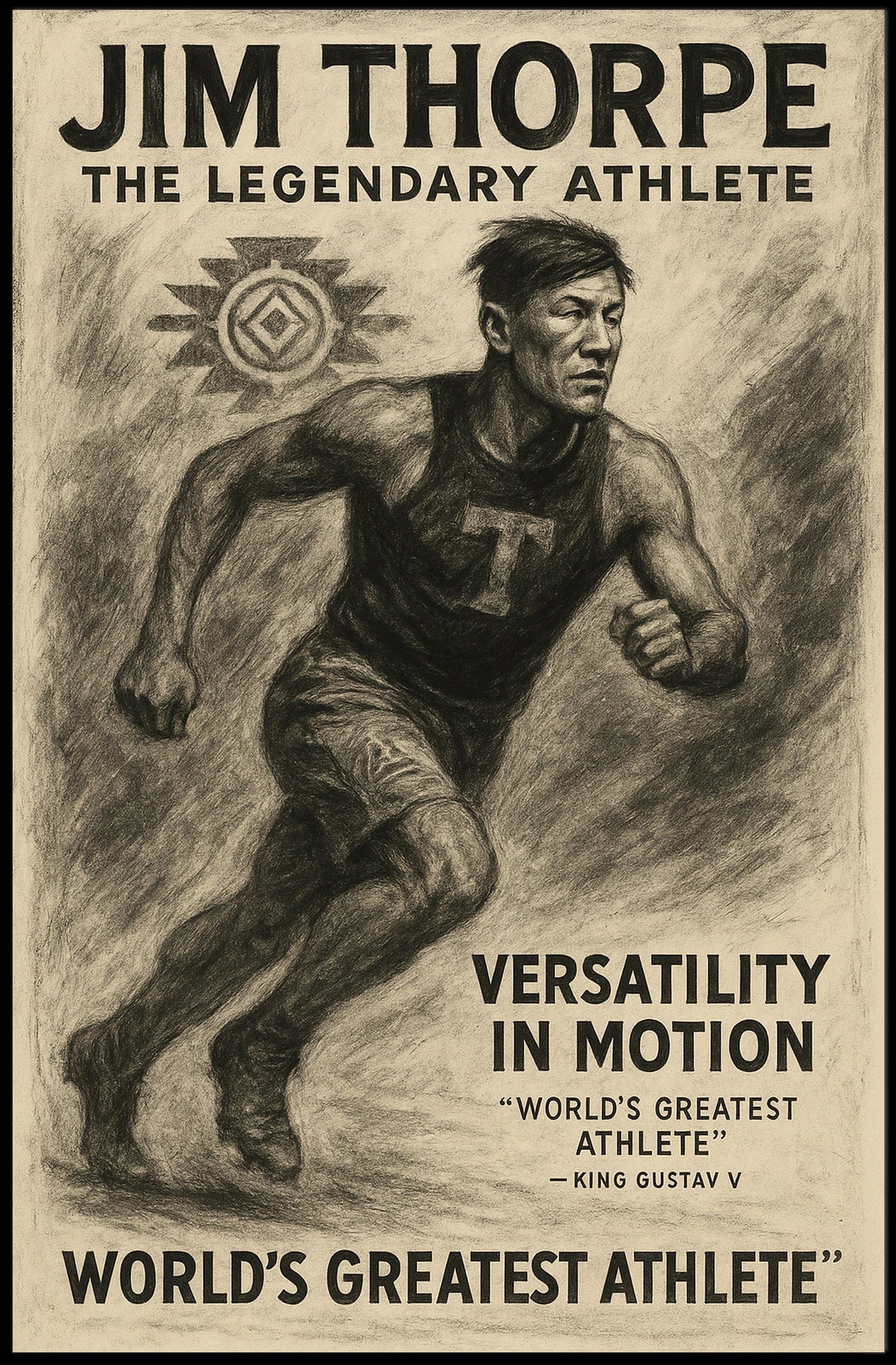 Jim Thorpe The Legendary Athlete Poster