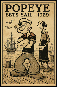 Popeye Sets Sail 1929 Poster