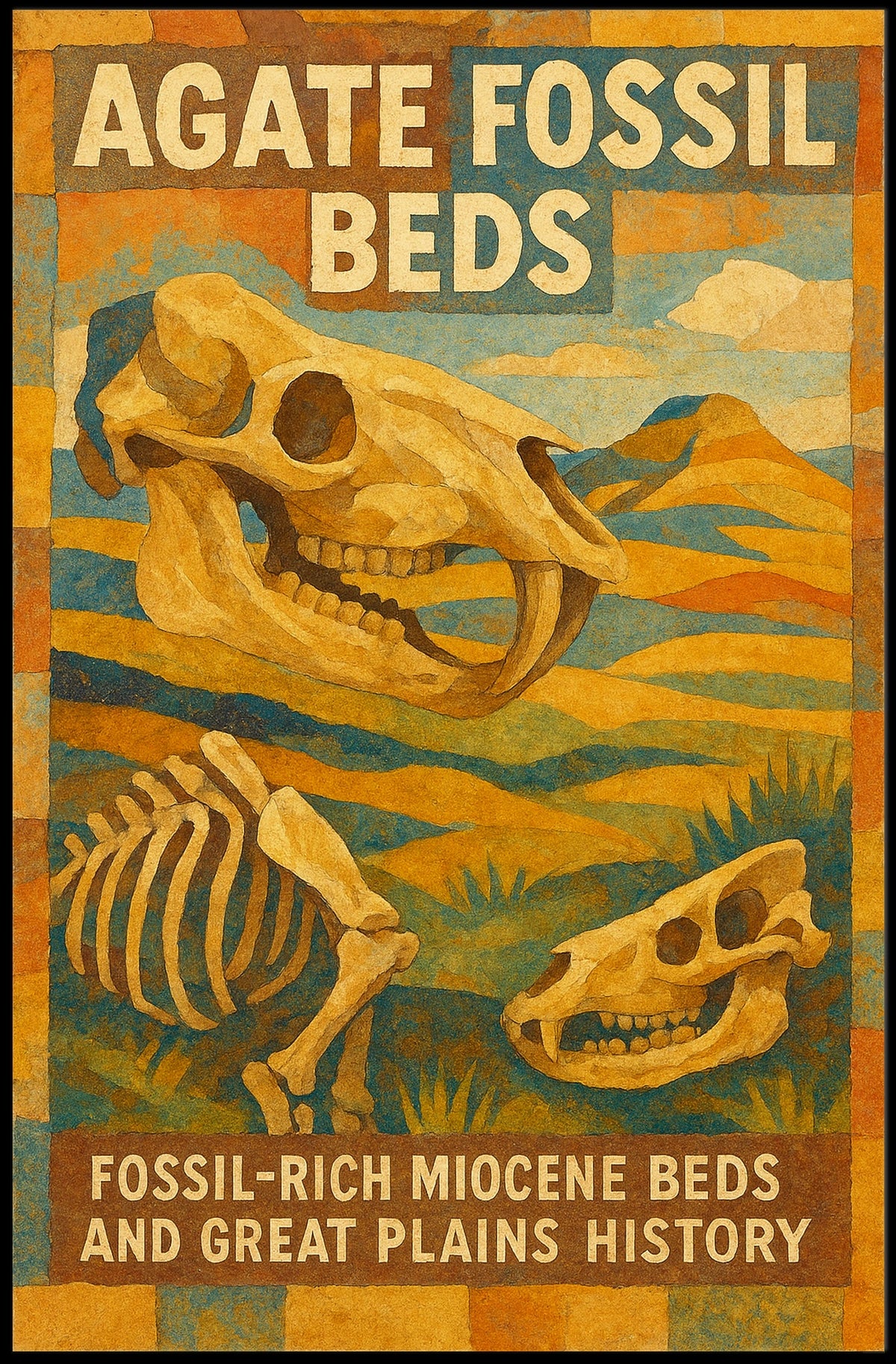 Agate Fossil Beds Fossil-Rich Miocene Poster