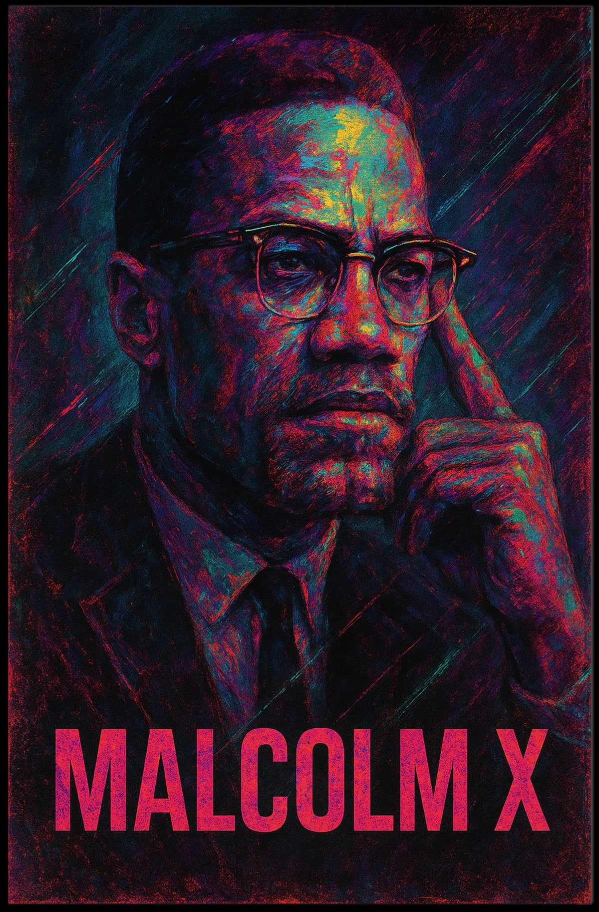 Malcolm X Iconic Leader Poster