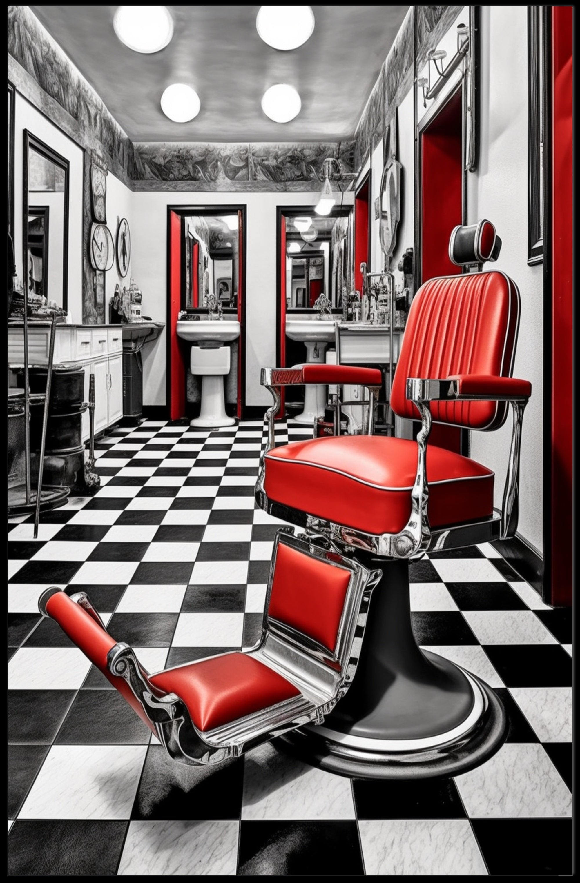 Retro Barber Shop Vibes Poster