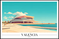 Valencia Modern Architecture Urban Cityscape Poster