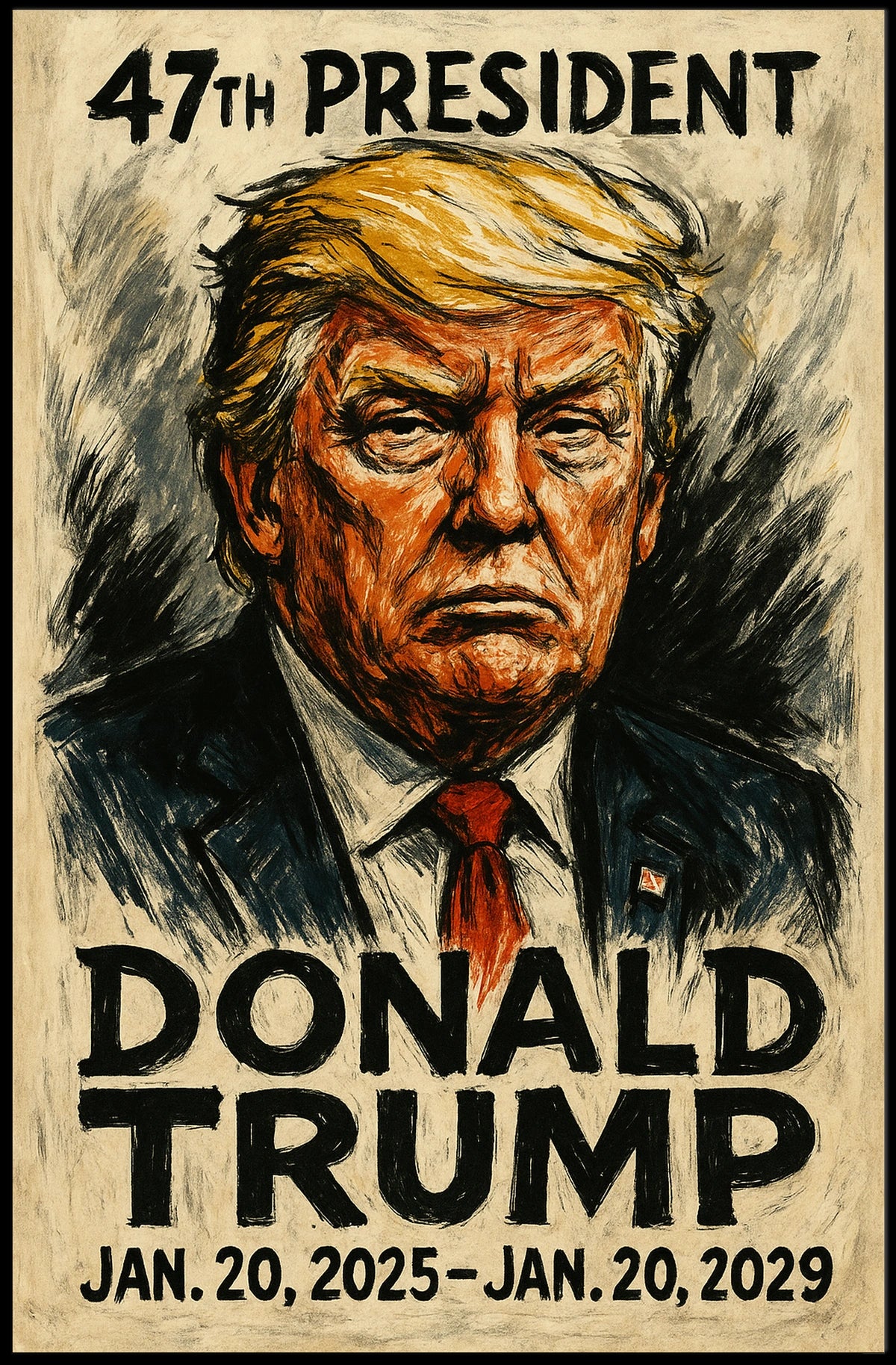 47th Presidential Caricature Art: Historical or Presidential Poster