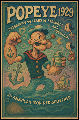 Popeye 94th Anniversary Vintage Pop Culture Poster