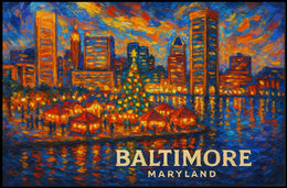 Baltimore Skyline Celebration Poster