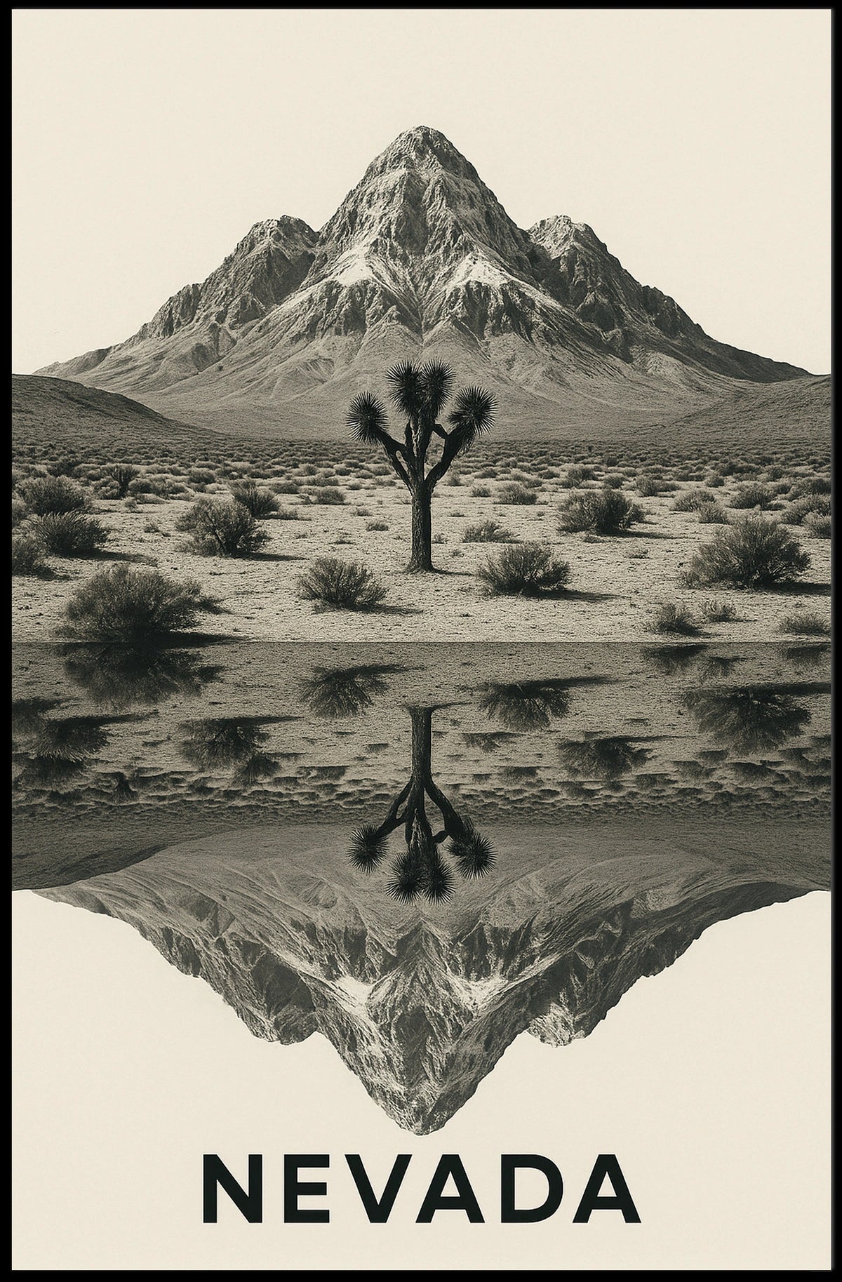 Nevada Landscape Reflection Poster