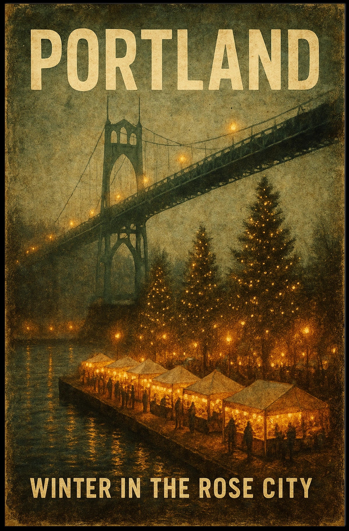 Winter In Portland Poster