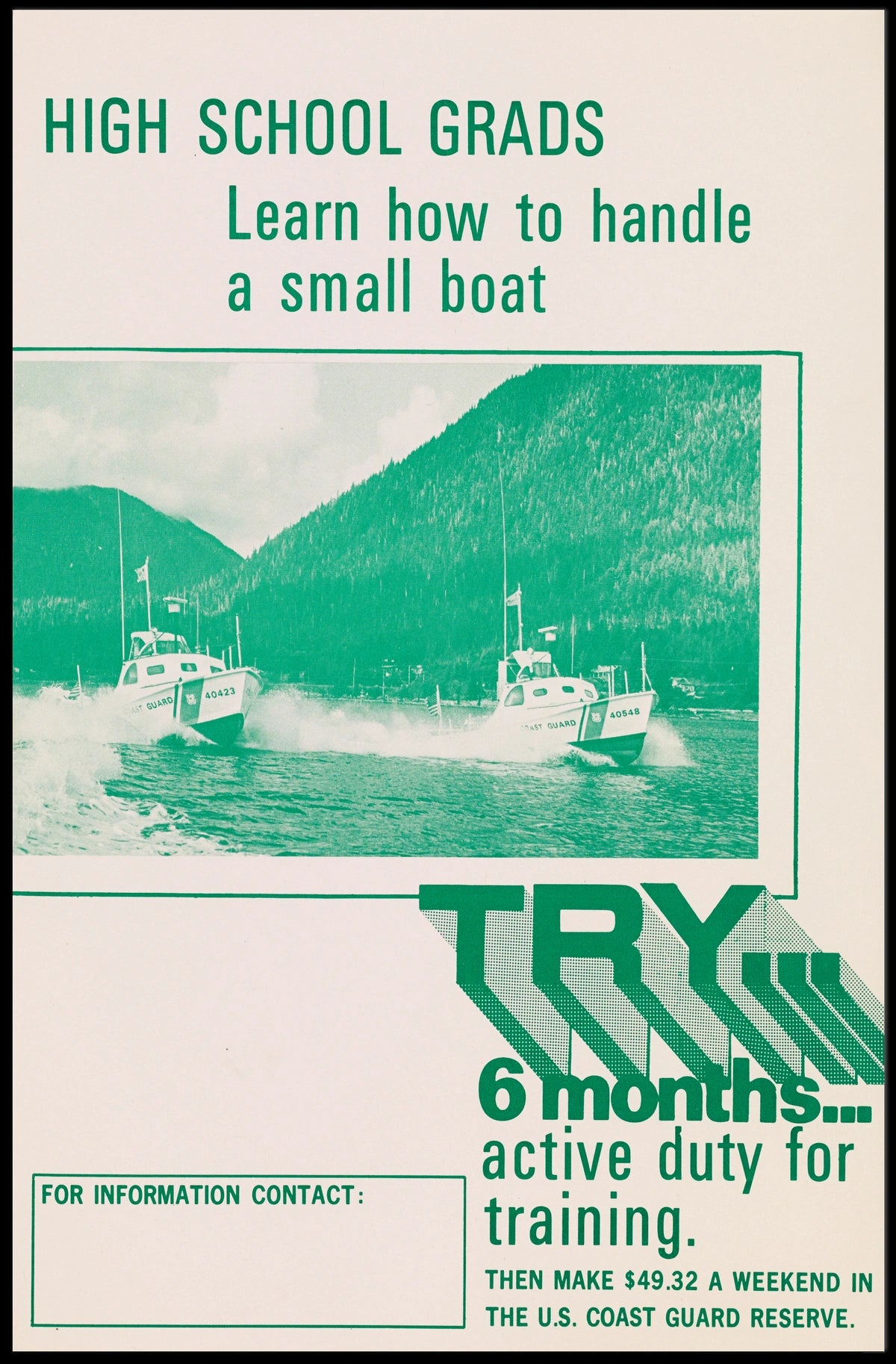 Coast Guard Reserve Vintage Recruitment Military Recruitment Poster