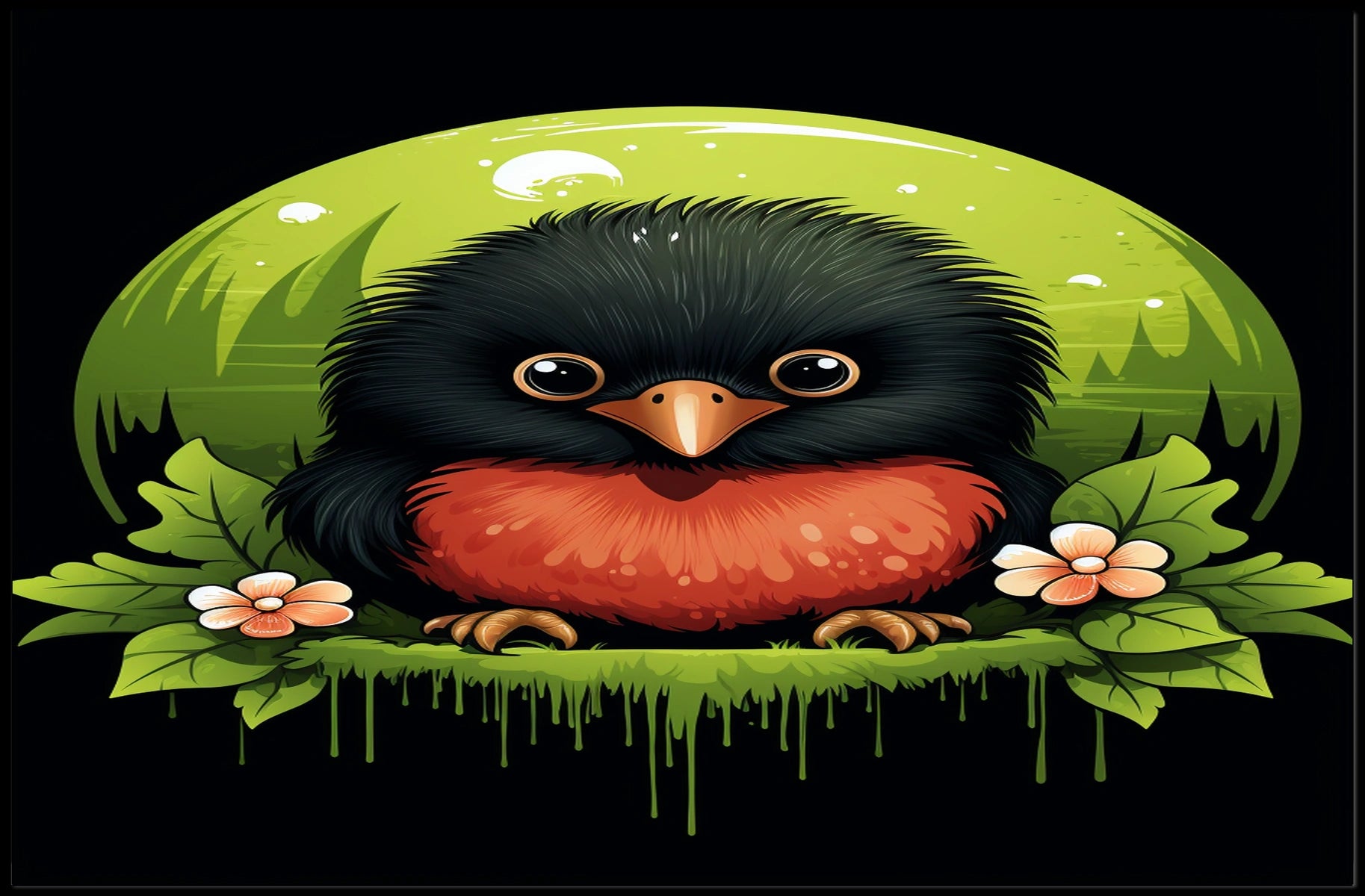 Vibrant Bird Illustration Poster