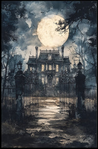 Haunted Mansion Under The Moon Poster