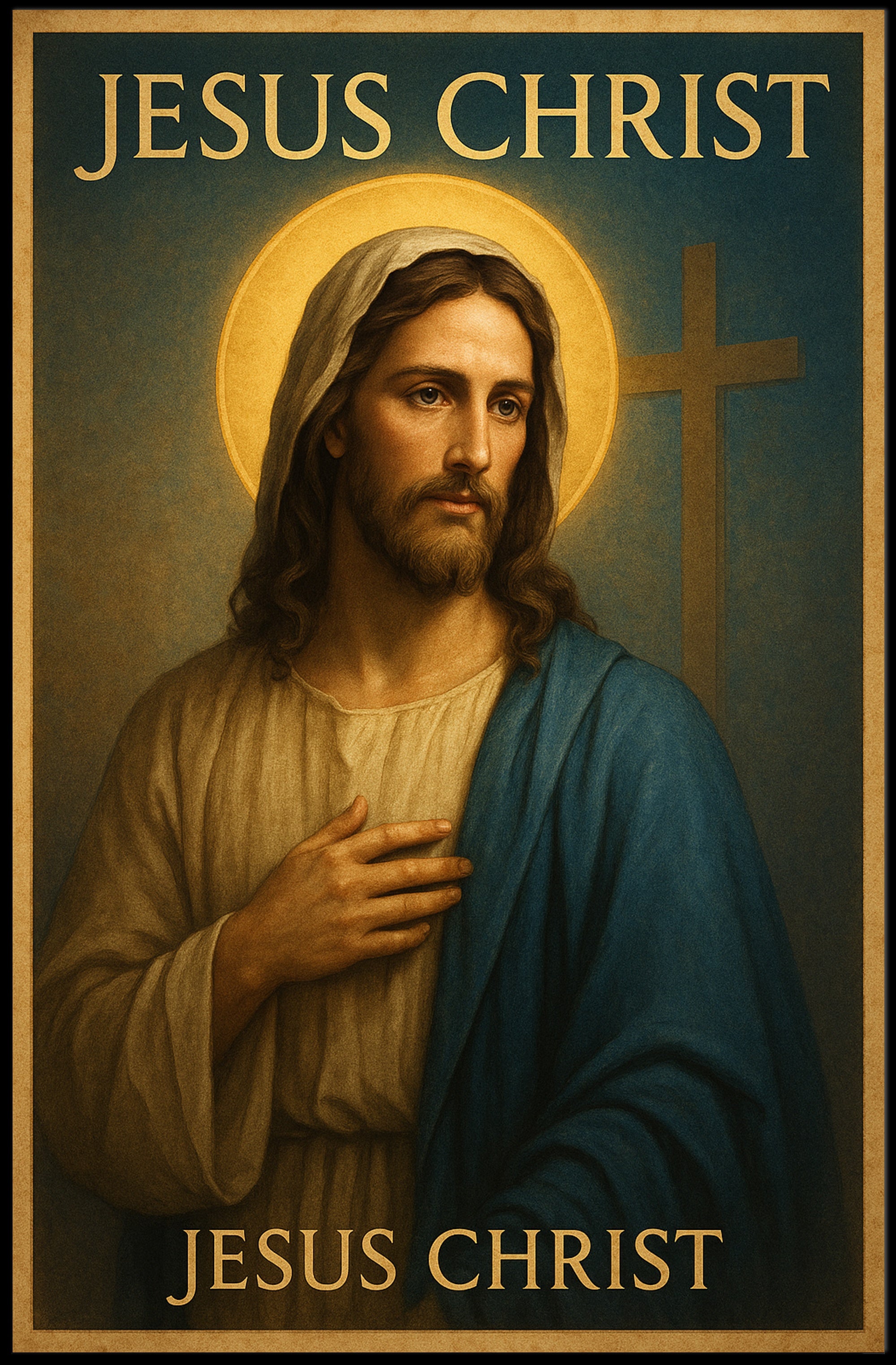 Jesus Christ Wall Art Vintage Print PosterGoat