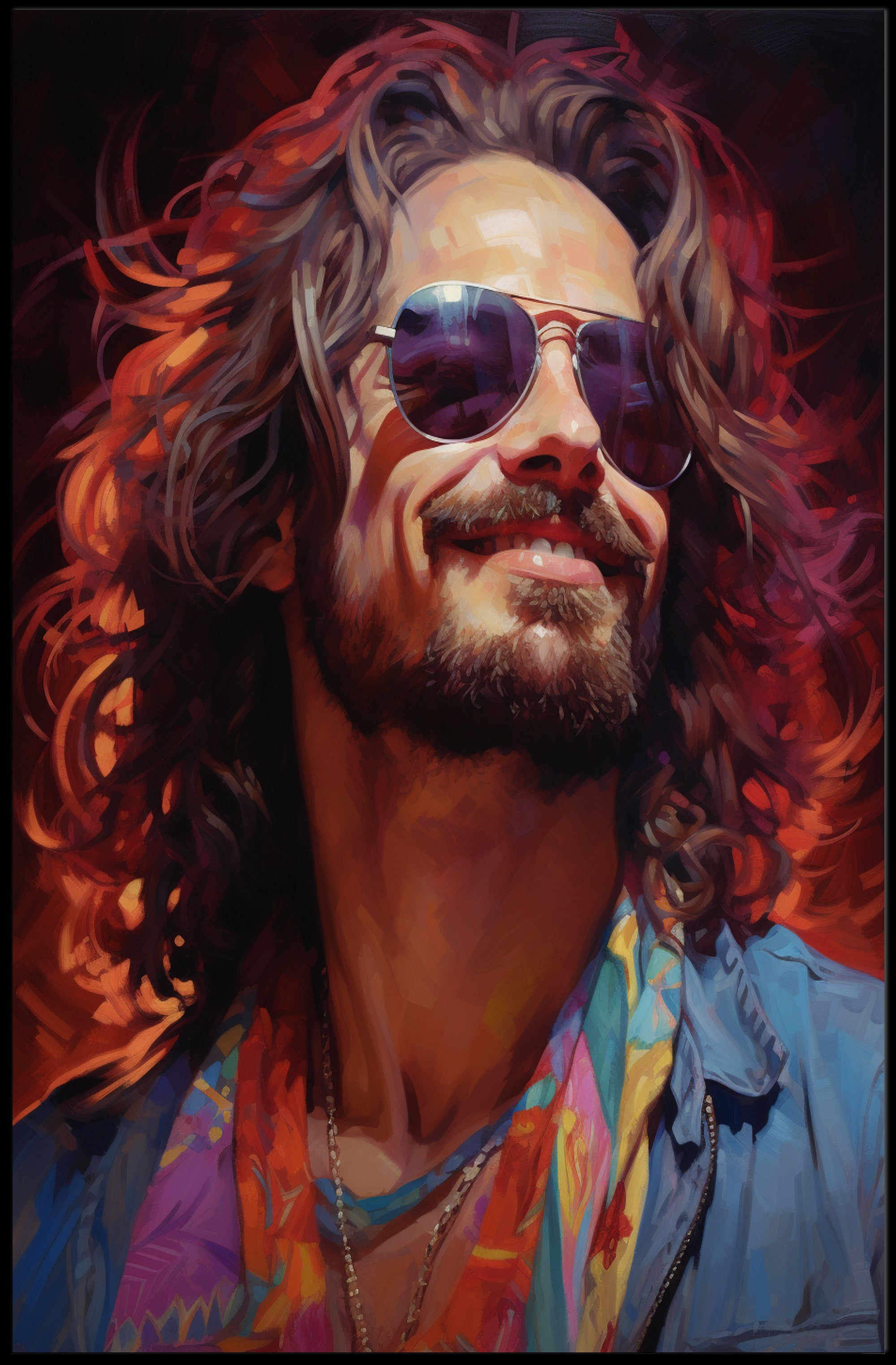 Vibrant Portrait Of A Free Spirit Poster PosterGoat