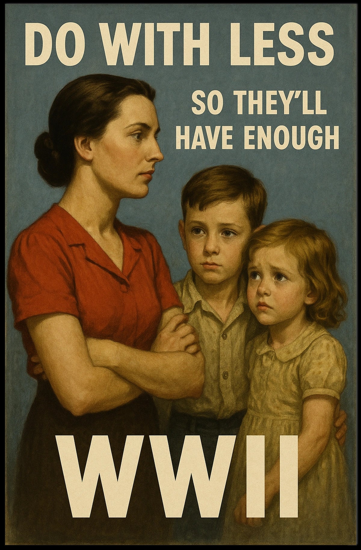 Do With Less WWII Homefront Poster Poster