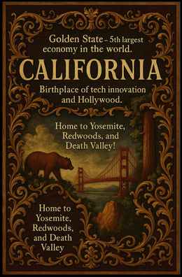 California The Golden State Poster