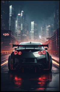 Night Drive In The City Poster