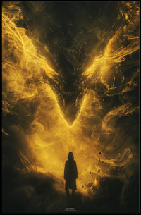 Mystical Vortex: Hooded Figure Fantasy Poster PosterGoat