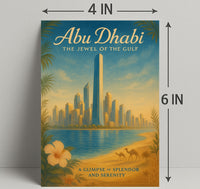 Abu Dhabi Skyline Tranquility Travel Poster