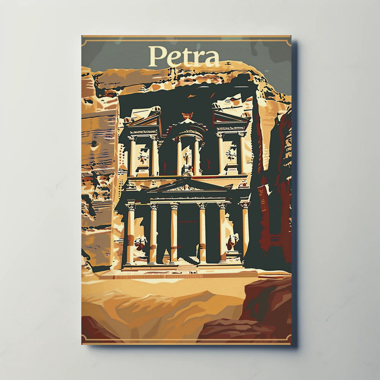 Petra Jordan Ancient Architecture Desert Poster