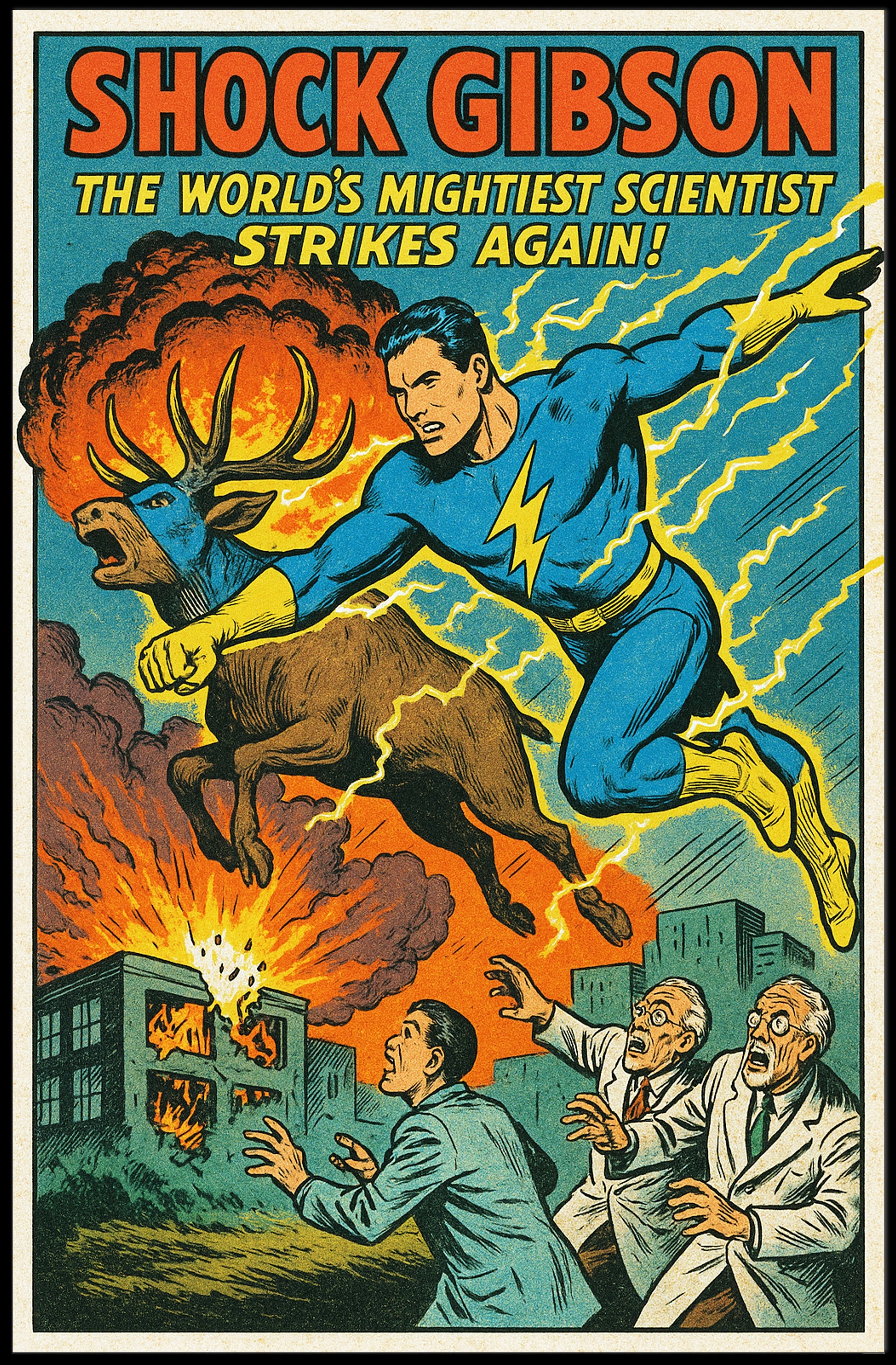 Shock Gibson The Worlds Mightiest Scientist Poster PosterGoat