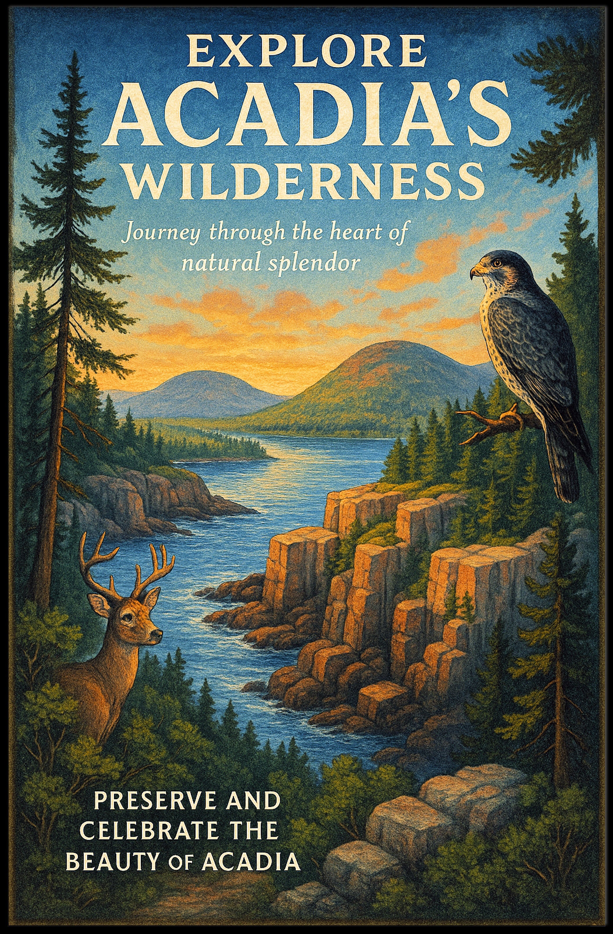 Explore Acadia's Wilderness Poster PosterGoat