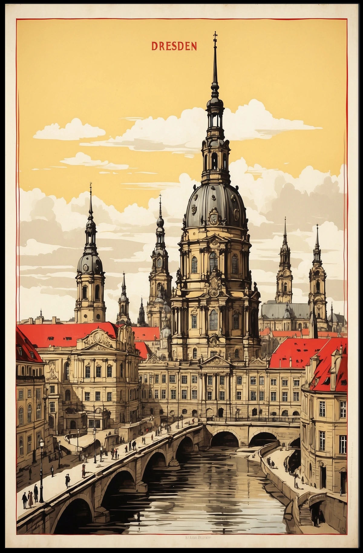 Dresden Architectural Elegance Poster