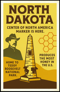 North Dakota Highlights Poster