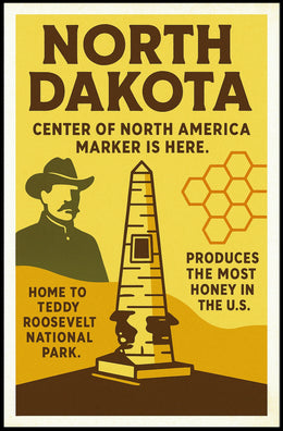 North Dakota Highlights Poster