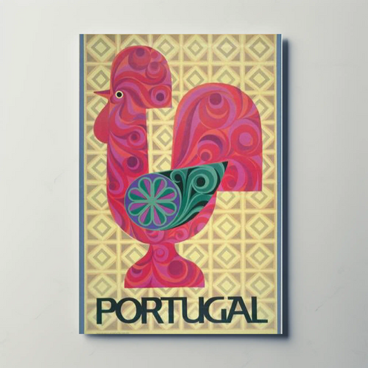Portugal Rooster Travel Poster