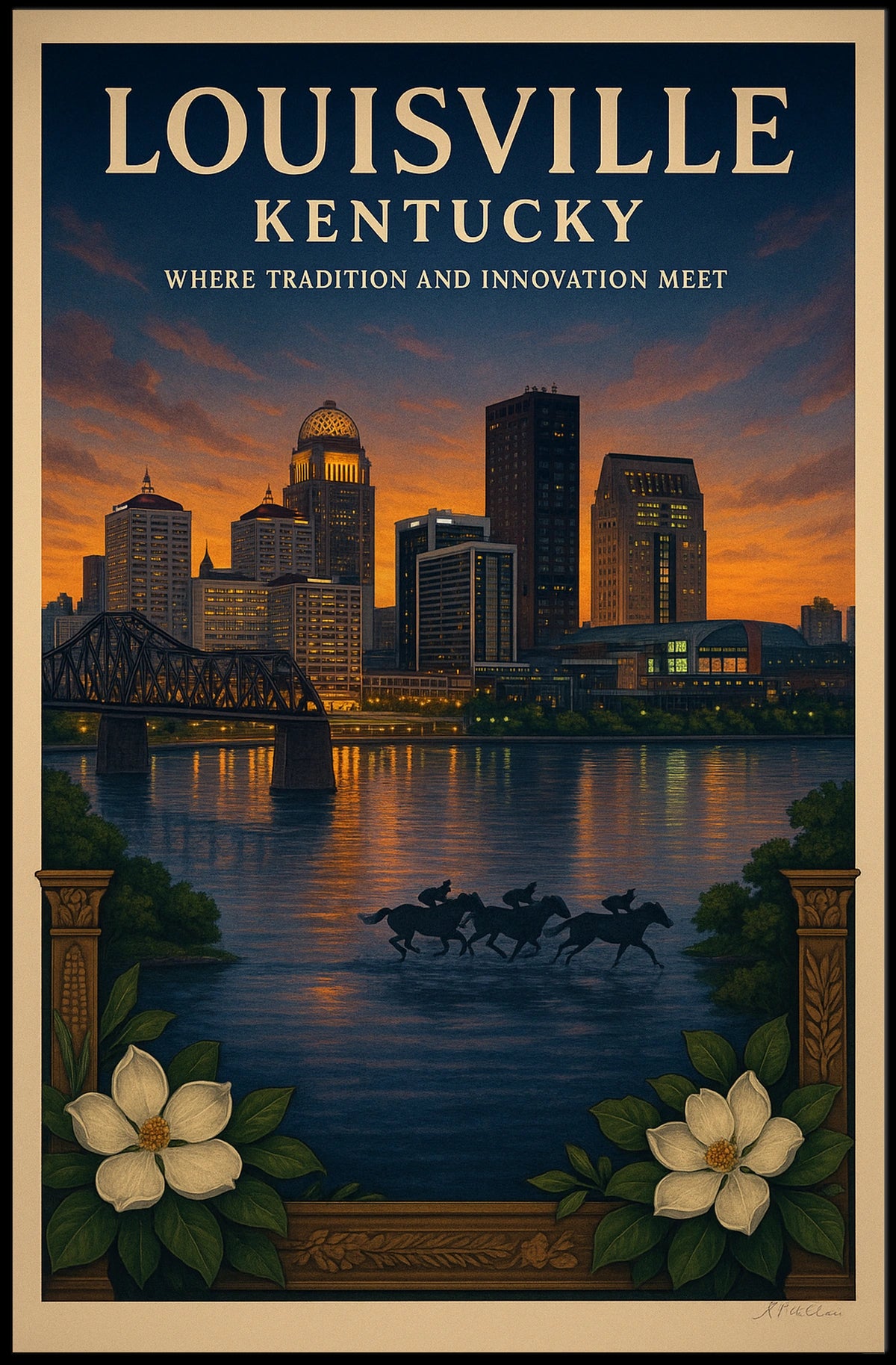Louisville, Kentucky Where Tradition and Innovation Meet Poster