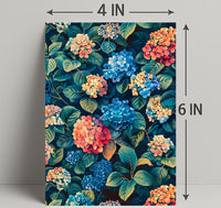 Vibrant Hydrangea Blossom: Ultra-Realistic Artistic Poster