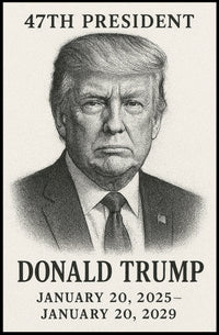 Donald Trump 47th President Pop Art Typography Patriotic Wall Decor Collectors Gallery Poster