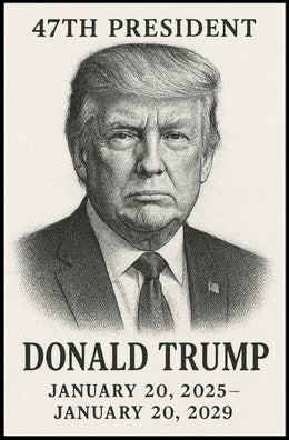 Donald Trump 47th President Pop Art Typography Patriotic Wall Decor Collectors Gallery Poster